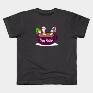 Happy Holidays Candy Cane Kids T-Shirt